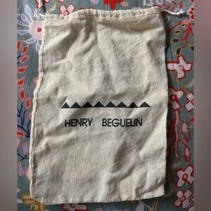 HENRY BEGUELIN Cream Drawstring dust Bag